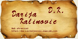 Darija Kalinović vizit kartica
